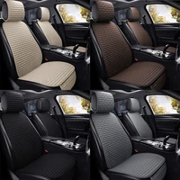 linen flax car seat cover protector front seat back cushion pad mat auto front automotive interior styling truck suv or van