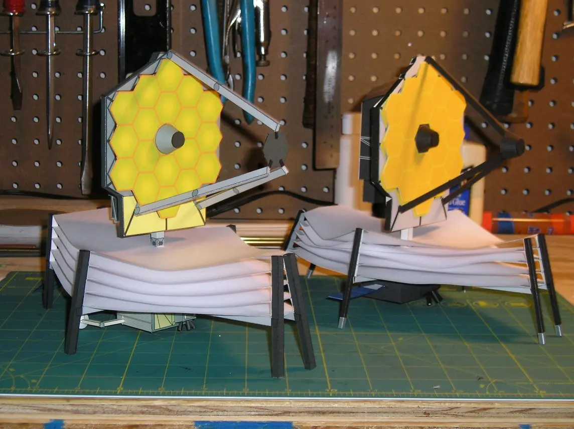 

Космический телескоп Джеймс Webb, космическая Аэрокосмическая технология, бумажная модель ручной работы «сделай сам», 3D бумажная модель, игр...