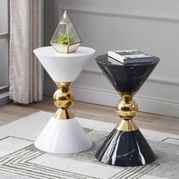 marble texture luxury side table sofa corner table art creative end table modern living room small coffee table round table