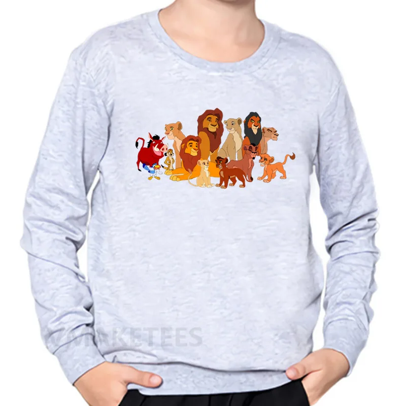 Детские толстовки с героями мультфильмов Король Лев хлопковая толстовка для