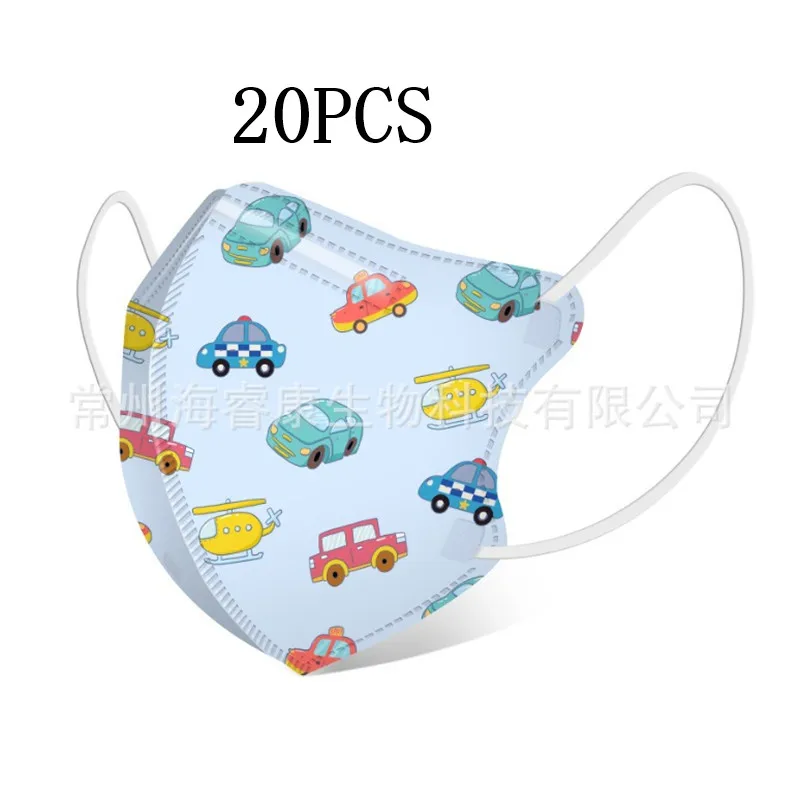 

20PCS Kid Masks 3-12 Years Old Cartoons Masque Dustproof Children Mask Safety Protective 4 Layers Disposable Kids Face Mask