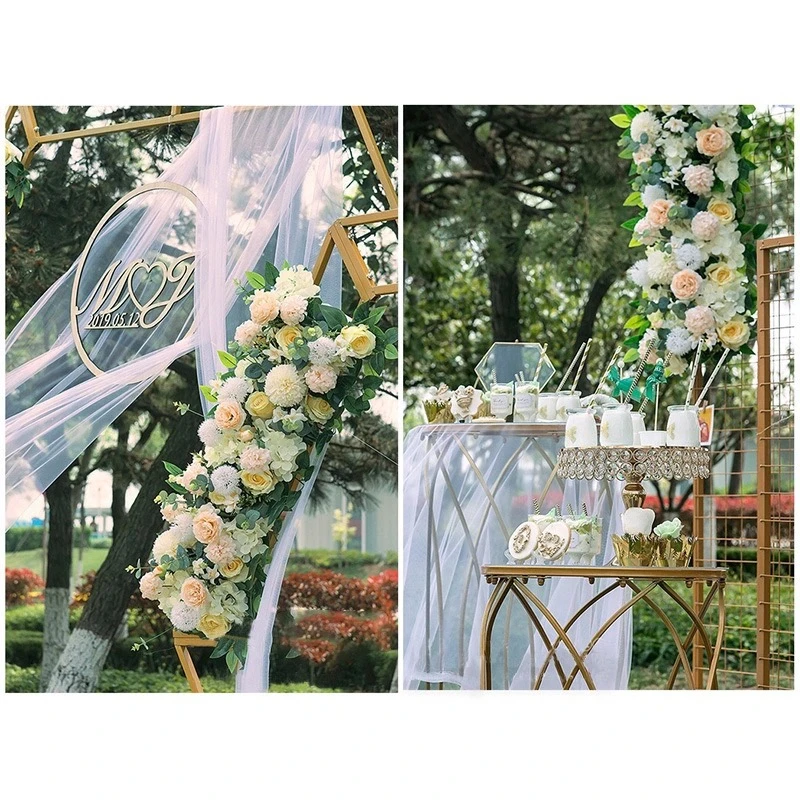 

50cm/100cm Diy Wedding Flower Row Arch Arrangement Flowers Stage Road Lead Flowers Wedding Scene Layout Party Decoration Floral