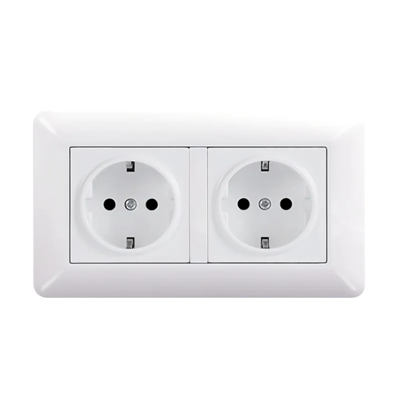 

EU Standard Socket 146 Type German Wall Concealed Electrical Socket Panel Power Outlet 16A 110-250V