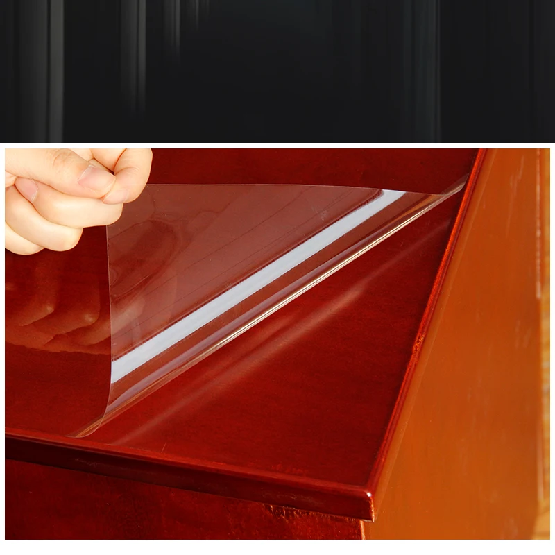 

HOHOFILM 8MIL W: 1m Crystal Furniture Vinyl Adhesive Sticker Table Protective Film Anti-Scratch Kitchen Film peel&remove