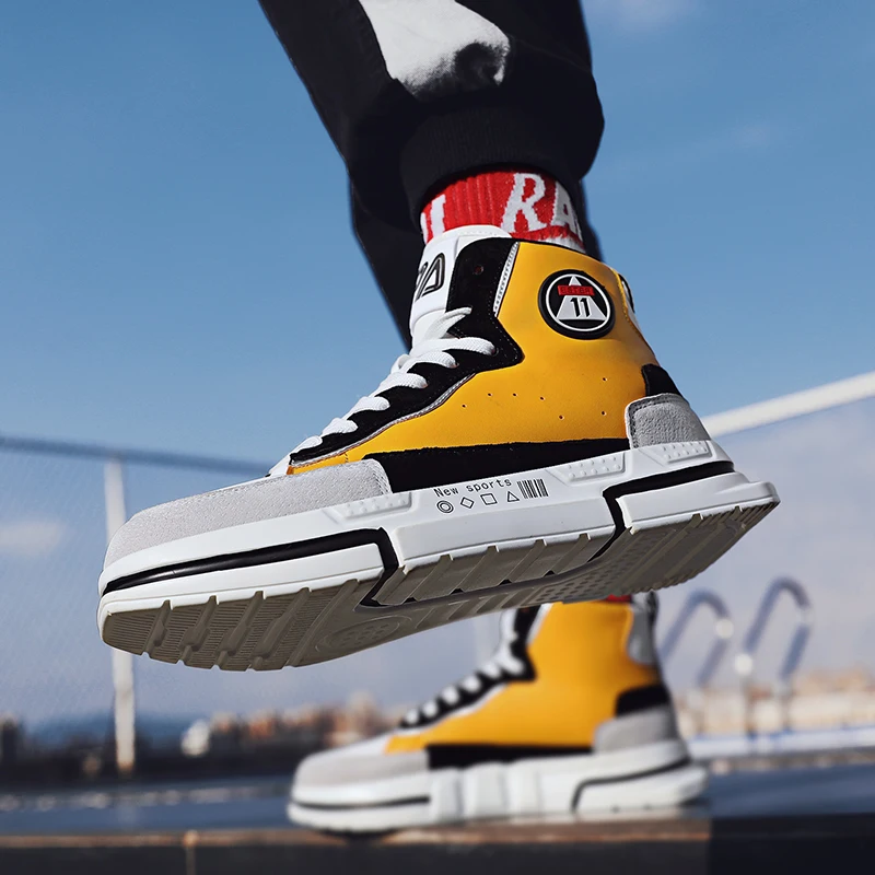 Обувь с высоким берцем Мужская зимняя кожаная обувь мужская спортивная для