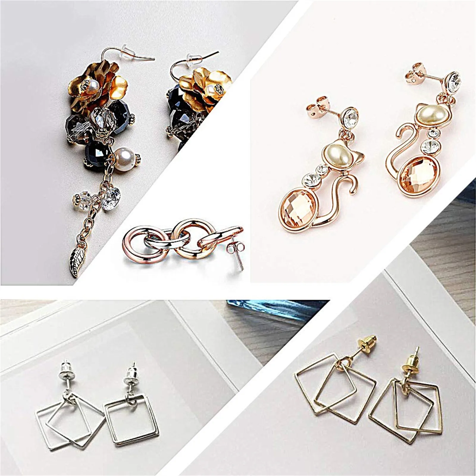 

Earring Safety Back Cushion Stopper Clear Rubber Plastic Fixing Earring Butterfly Plastic Fixed Earring Kit Stopper Hot 2021