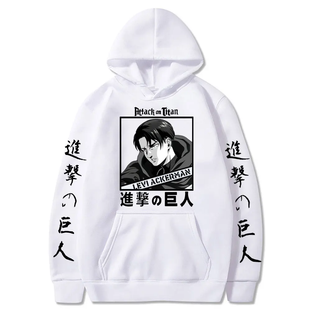 

Japanese Anime Attack on Titan Hoodies Men Kawaii Shingeki No Kyojin Harajuku Levi Titans Attack Graphic Hoody Levi Sweatshirts
