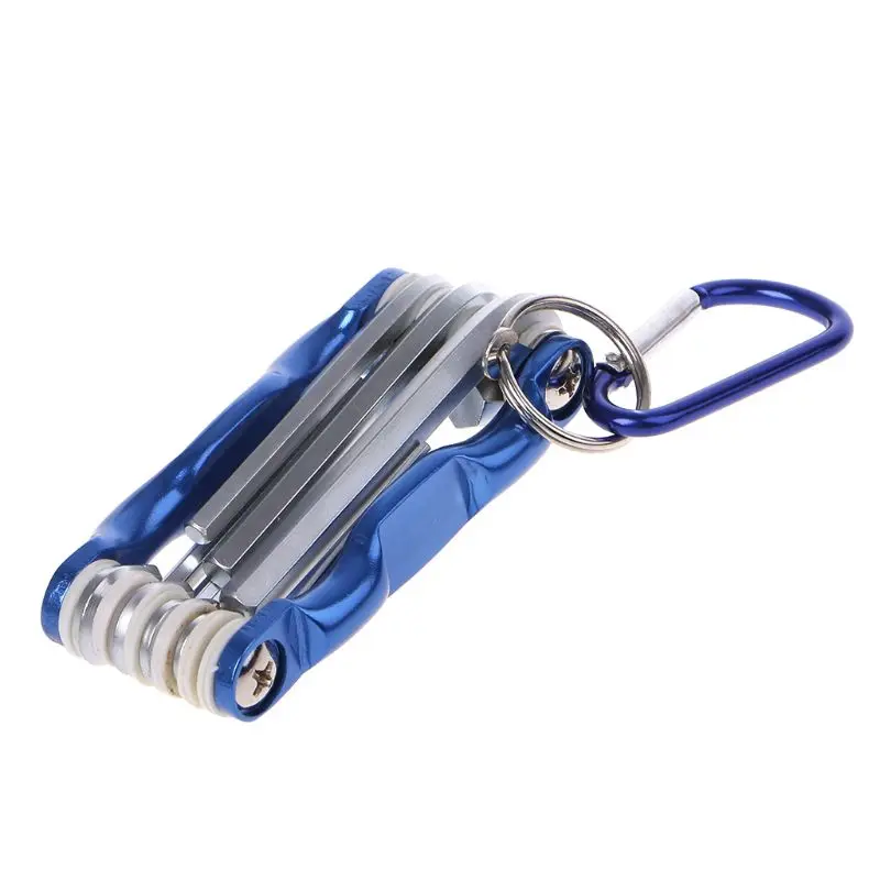 

8pcs High Quality Portable Foldable Key Hex Wrench Set Metric System Inner Hexagon Spanner Allen Wrench Screw Repair Tools 35ED