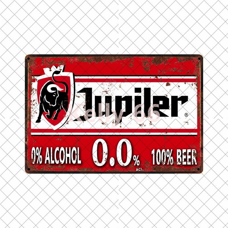 Металлическая вывеска Kelly66 бельгийское пиво Jupiler Leffe Hertog Jan Bieren La Chouffe для