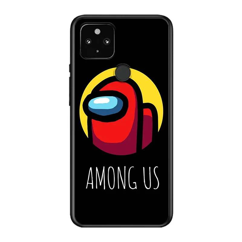 

Amonguss Game Soft TPU Silicone Black Cover For Google Pixel 5 4A 5G 4 XL Phone Case