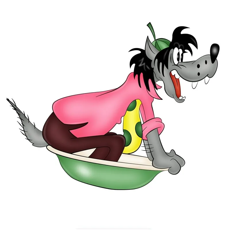 

Автомобильные наклейки «волк ожидает увидеть», русские Мультяшные автомобильные наклейки, забавные ПВХ Автомобильные украшения, наклейки ...