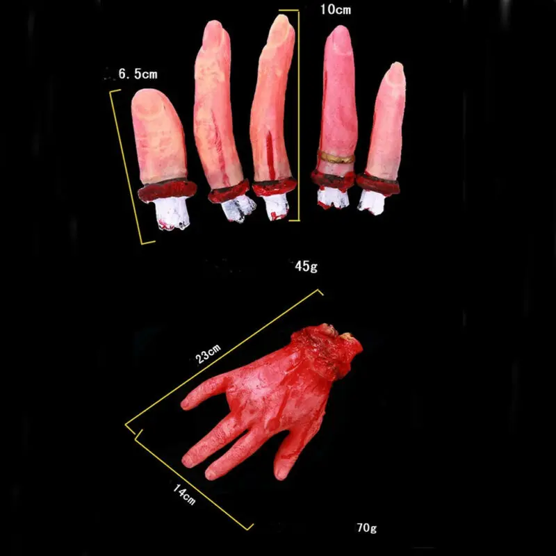 Поддельные окровавленные руки Сердце Хэллоуин реквизит страшный Отрубленный