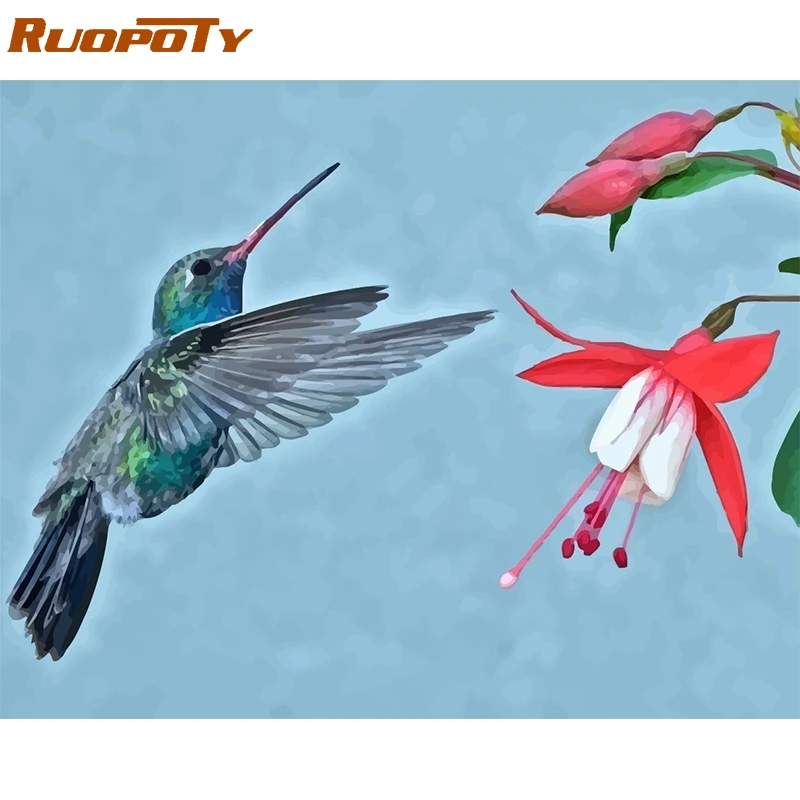 Ruopoty Рамка Картина классический пейзаж Diy Краска ing по номерам Акриловая Краска на холсте Ручная Краска ed для дома стены художественные украшения - Цвет: 90823-2