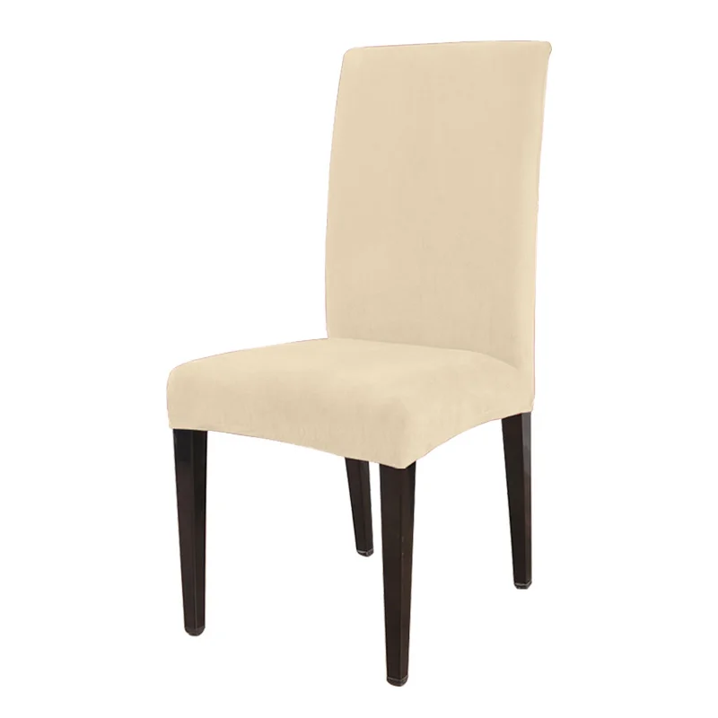 

1/2/4PCS Removable Thick Plush Chair Cover Stretch Elastic Slipcovers Restaurant For Weddings Banquet Hotel Chair Covering