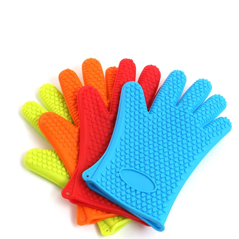 Высокое качество термостойкие силиконовые перчатки приготовление Выпекание