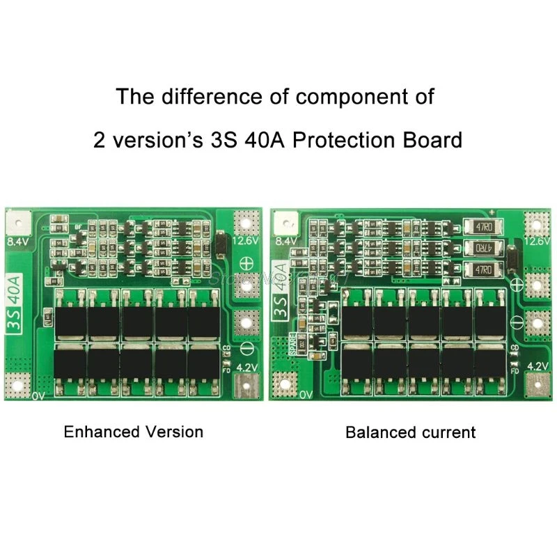 Литий ионный аккумулятор 3S 40A зарядное устройство модуль литий полимерной