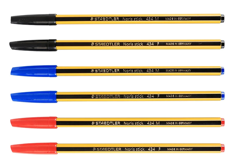 5 шт., шариковая ручка STAEDTLER 430 F/M, Классическая шариковая ручка с пчелами, студенческие ручки, Офисная живопись, красная, синяя, черная шариковая ручка, ручка для письма