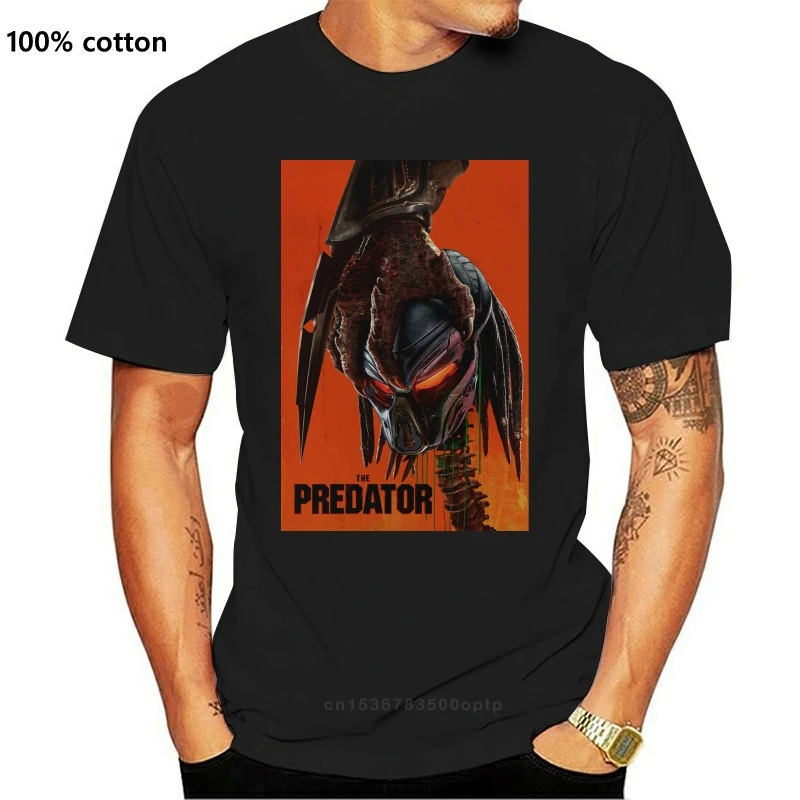 

Новая крутая футболка с постером фильма Хищник Черная Мужская футболка унисекс модная уличная одежда футболка
