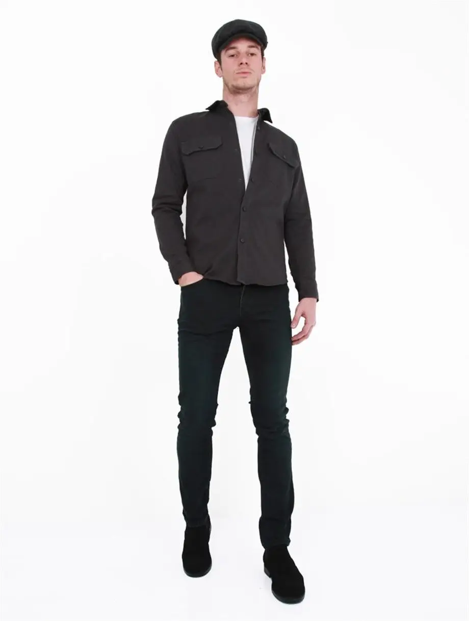 

Anthracite Mens Plain Shirt Jacket