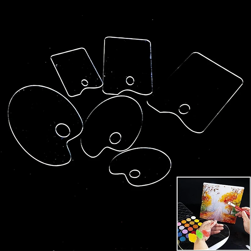

Clear Acrylic Artist Paint Mixing Palette Makes Cleanup Watercolor Palette Pigment Tray For Painting