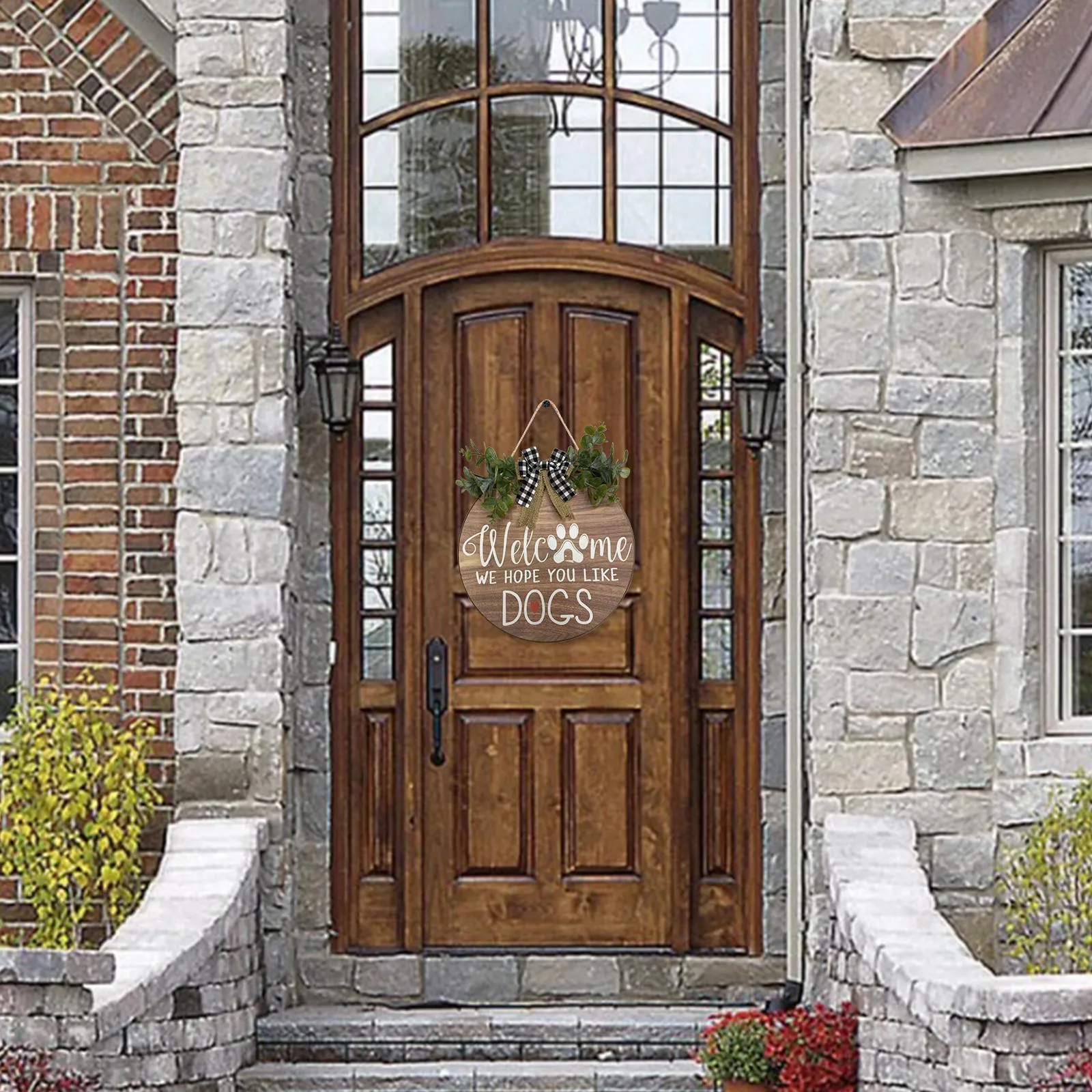 

Wooden Door Hangers Front Porch Decor Outdoor Hanging Vertical Sign Wreath Door Hanger Welcome Sign For Farmhouse Decoration