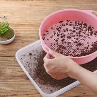 planting stone net soil sieve household practical round shaped tools with handle for compost fine mesh gardening filter mini