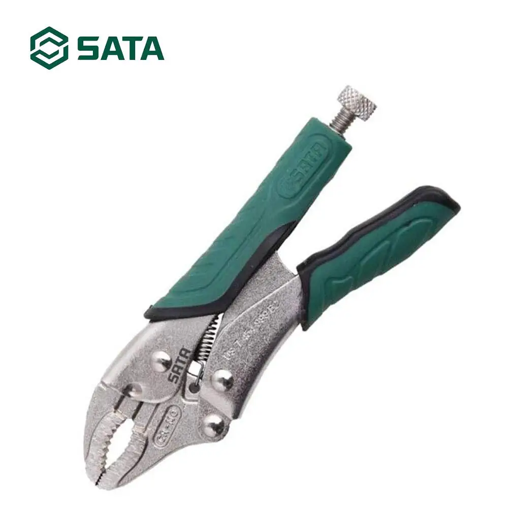 

SATA 10-inch Locking Pliers Curved Jaw Hand Tools Round Edge With Blade Quick Release Plier For Auto Home Repair Tool 71107