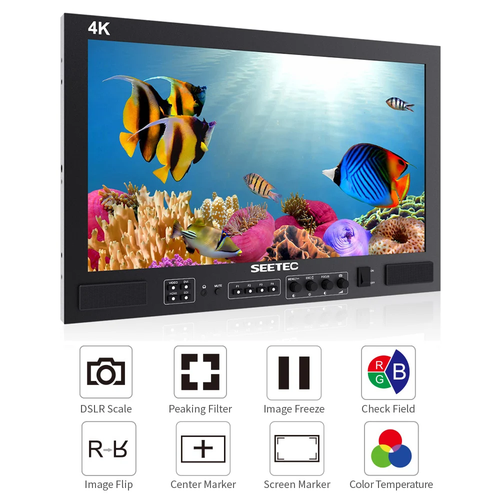 Günstig SEETEC FS173-S4K 17,3 Zoll Studio Monitor 4K HDMI Broadcast Robuste Aluminium Gehäuse 3G SDI Full HD 1920x1080 Produktion Monitor