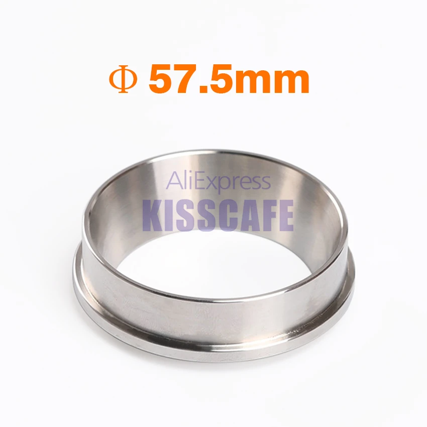 57.5mm 51/53/57,5/58/58,35 мм Нержавеющая сталь интеллигентая(ый) Дозирующее кольцо пивоварения чаша Кофе порошок для приготовления эспрессо бариста Воронка Portafilter - Цвет: 57.5mm
