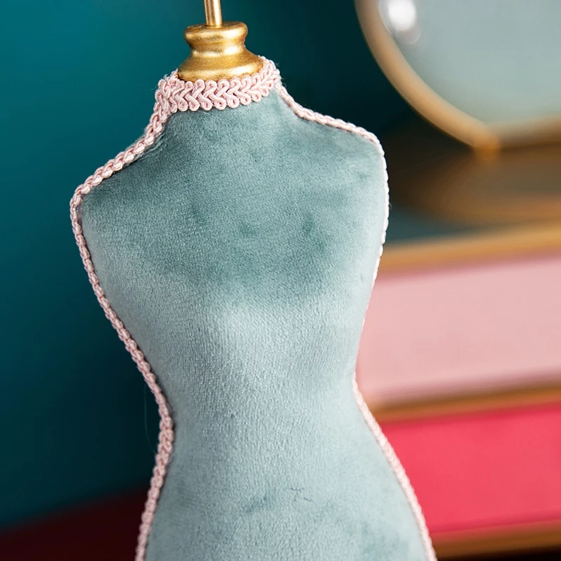 Синяя бронзовая Подставка для ювелирных изделий блестящий манекен Женская