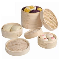bamboo steamer steamed food and dim sum small steamer set household kitchen cooking tools bamboo woven dumplings steamer