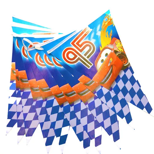 Pennant 1pcs Красная молния Маккуин пластиковые скатерти вечерние украшения автомобили день рождения/Рождество Детские праздничные принадлежности - Цвет: Pennant 1pcs