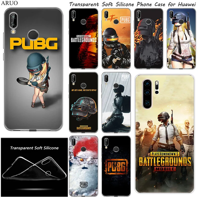 Мягкий ТПУ чехол для телефона huawei Y7 2020 Y3 Y6 Y5 Lite Y9 prime 2019 2018 PUBG Game Cool design силиконовый