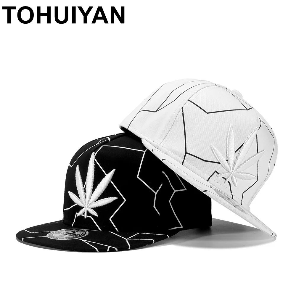 Кепка Снэпбэк с вышивкой TOHUIYAN кепка плоским козырьком бейсболка для уличного