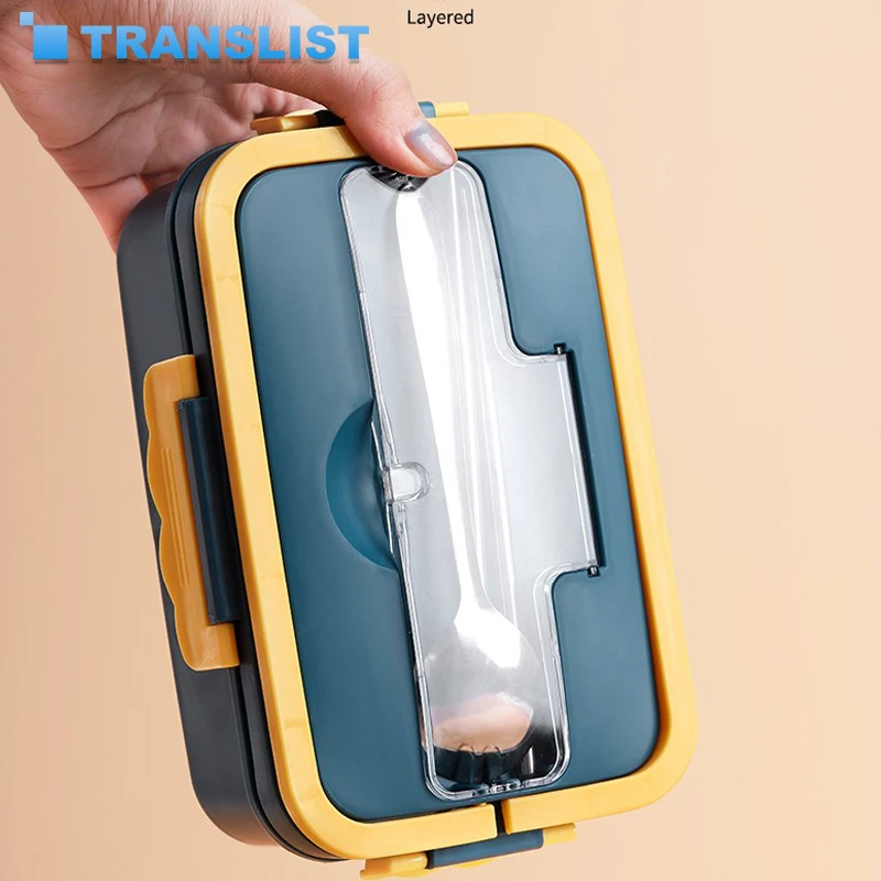 

Bento box japanese style for kids Student food container Wheat Straw Material Leak-Proof Square lunch box With Compartment