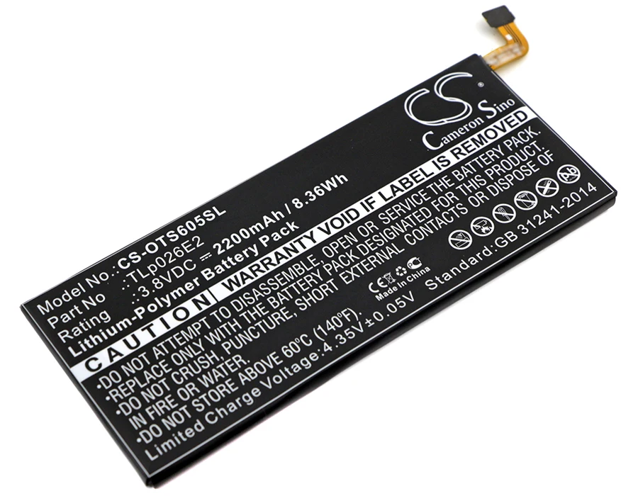 Обновленная батарея Cameron Sino для Alcatel TLp026E2 OT 6055Y 2200 мАч/8.36Wh|Аккумуляторы мобильных