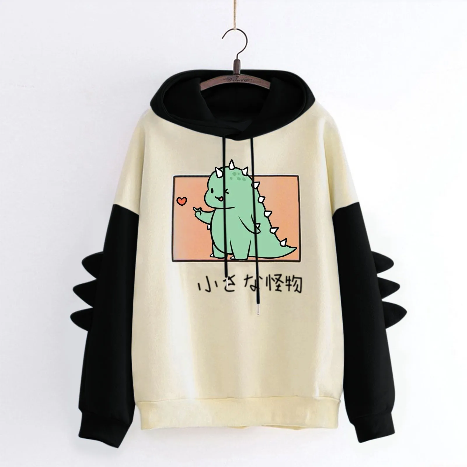 Autumn Hoodie Women Sweatshirt Cartoon Dinosaur Print Long Sleeve Oversized Hoodies Tops Streetwear Women Oversized Hoodies