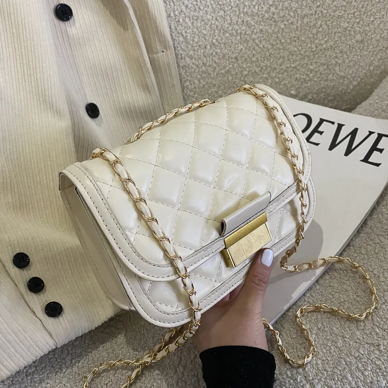 

Popular Little Women's Bag 2021 Diamond One-shoulder Bag Chain Slanted Bag