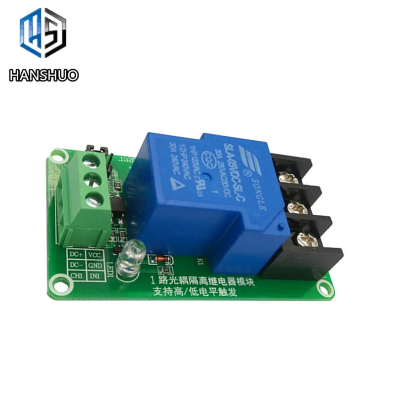 Один 1-канальный релейный модуль 30 А с изоляцией оптрона 5 в 12 В поддерживает