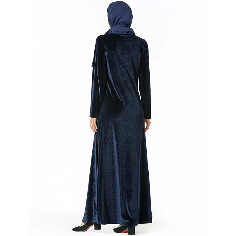 

New Muslim Dress Arab Plus Size Women's Middle East Plant Embroidered Casual Skirt Dubai Fashion Islamic Turkey Elegant Kimono