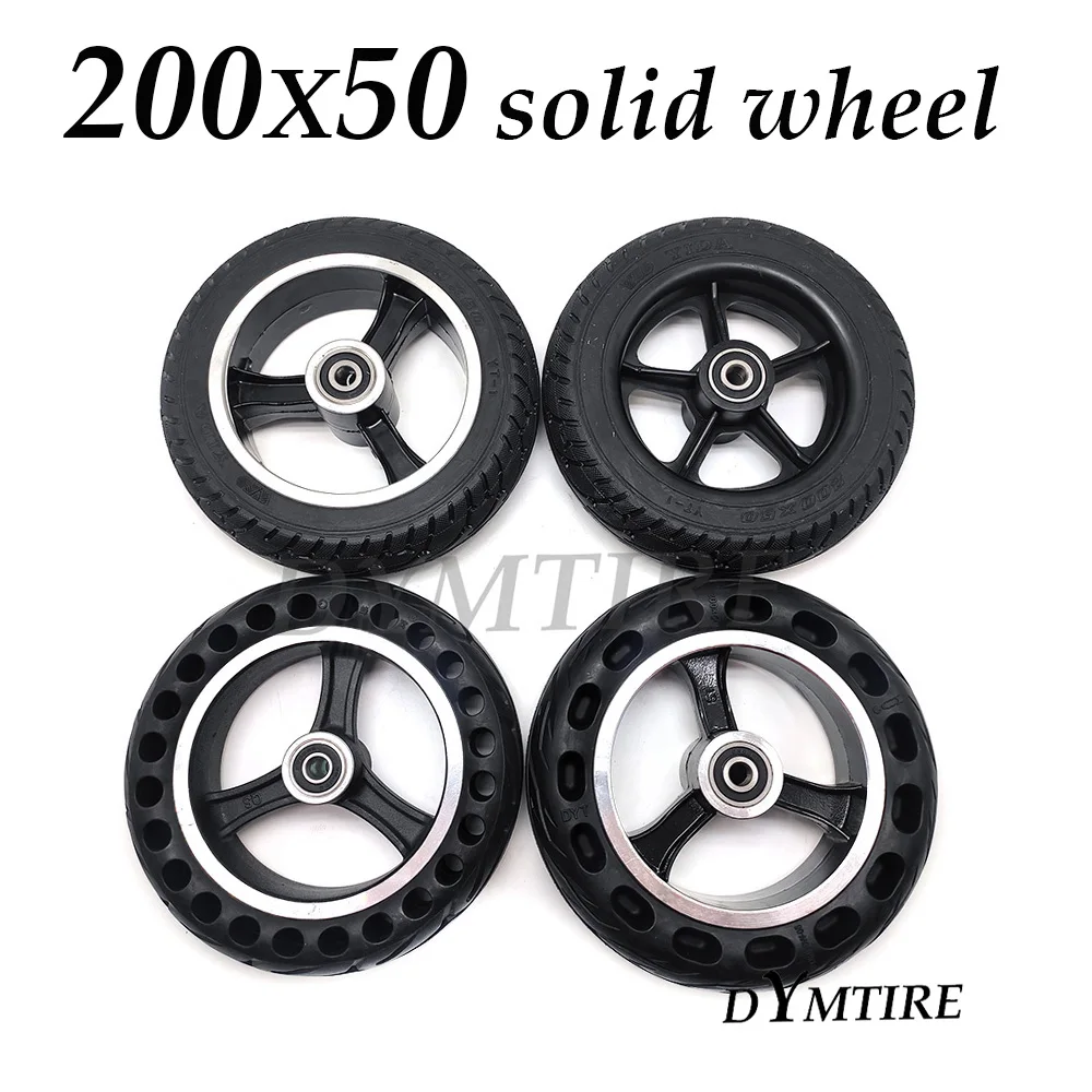 

Electric Scooter 8 Inch 200x50 Wheel Hollow Solid Tire Explosion-Proof Wear-Resistant Front and Rear Wheel Accessories