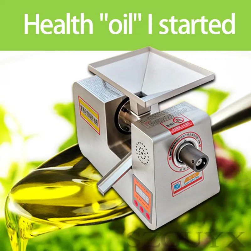 

220V Stainless steel small automatic intelligent oil press sesame oil press peanut soybean oil squeezer rapeseed oil press