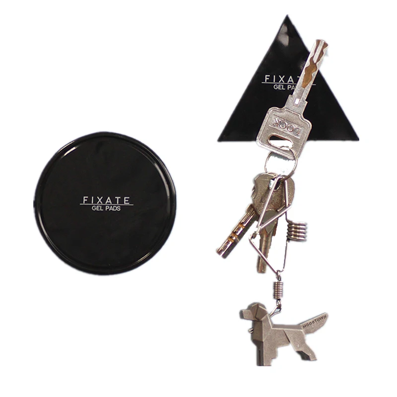 

Transparent / Black Magical Super Powerful Fixate Gel Pad Strong Stick Glue Anywhere Wall Sticker Brand Convenient