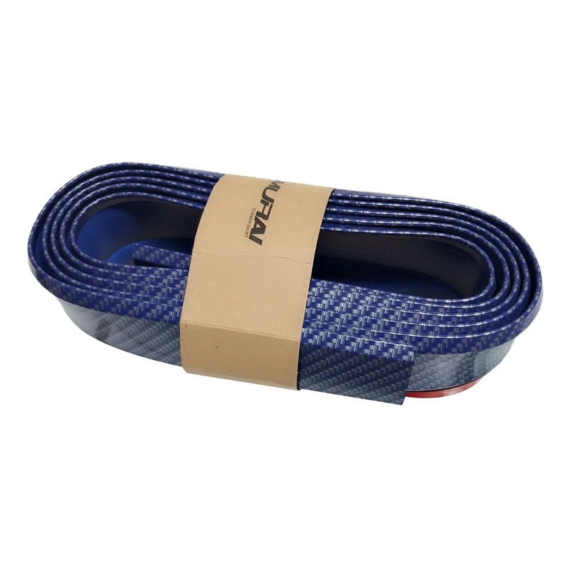 

1PCS 2.5M Car Bumpers Protector Front Carbon Fiber Rubber Car bumper Lip Moulding Splitter Chin Body Kits Spoiler Auto Exterior