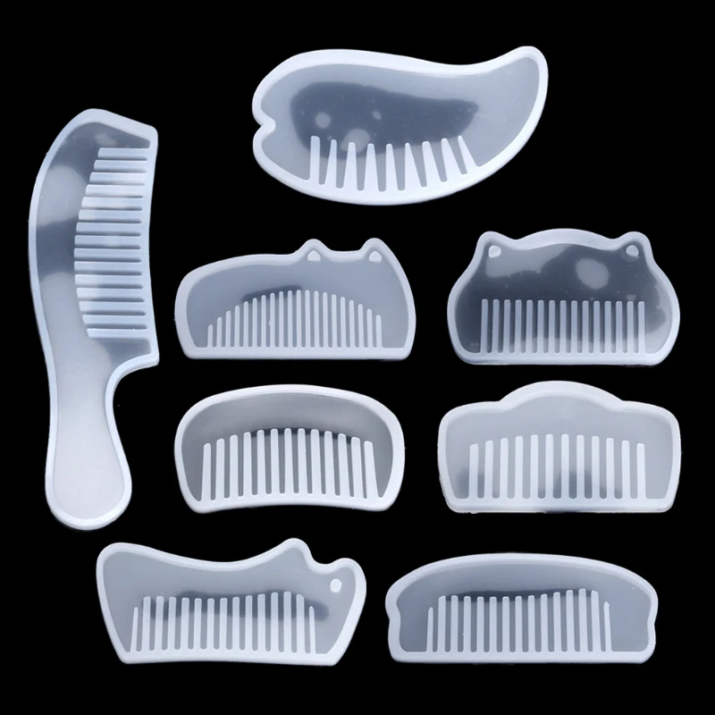 

3D прозрачный УФ Смола силиконовая форма для расчески формы для эпоксидной смолы для DIY ювелирные изделия делая инструменты смолы силиконов...