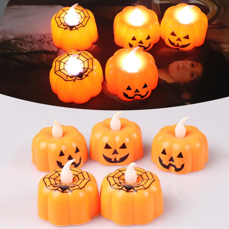 

Pumpkin Candle Lights LED Light-Emitting Electronic Halloween Party Decorations Scene Decoration Props Ornaments OCT998