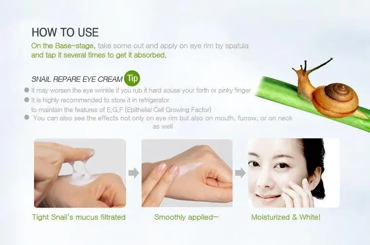 MIZON Snail Repair Eye Cream Крем для кожи вокруг глаз с экстрактом улитки 15 мл |