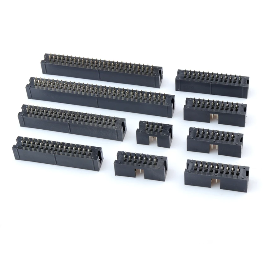 

20PCS/Lot 2.54MM DC3 IDC Socket Box Pin Header Connector Straight 180 Degree 6P/8P/10P/12P/14P/16P/20P/24P/26P/30P/34P/40P