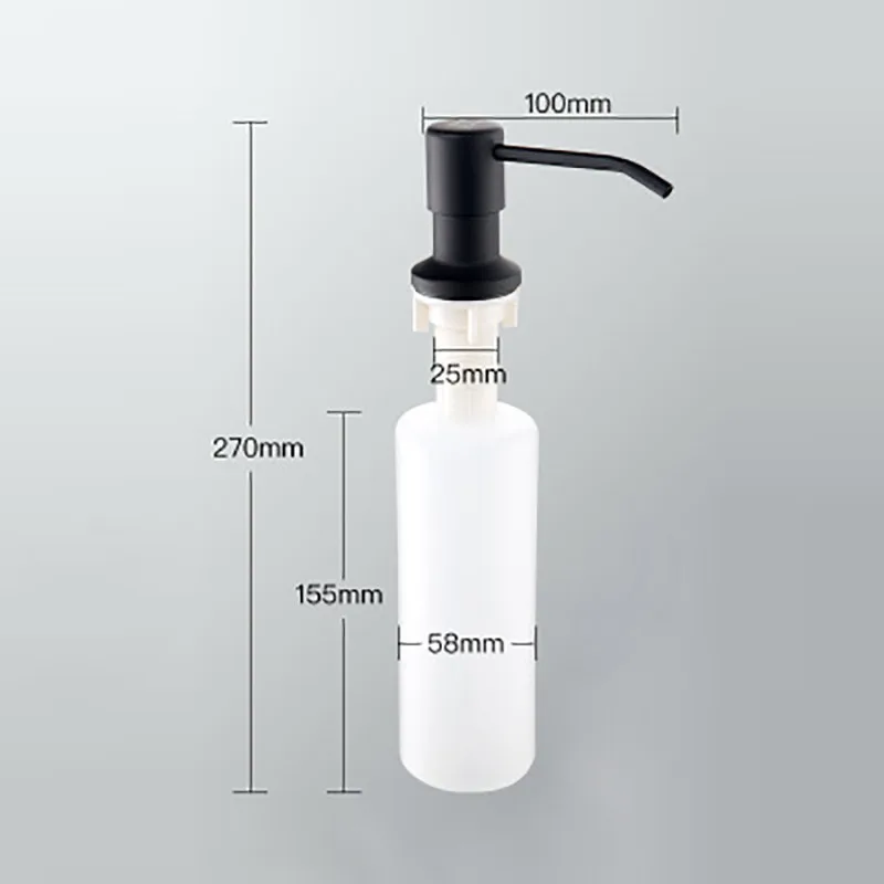 

Black For Kitchen Sink Soap Dispenser Stainless Steel Soap Dispenser Bathroom Manually Press Soap Dispenser Kitchen Accessories
