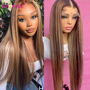Highlight Straight Lace Front Human Hair Wig 180% Density With Baby Hair Brazilian 8-24'' Remy Wig Medium Ratio for Black Women Highlight Straight Lace Front Human Hair Wig 180% Density With Baby Hair Brazilian 8-24'' Remy Wig Medium Ratio for Black Women